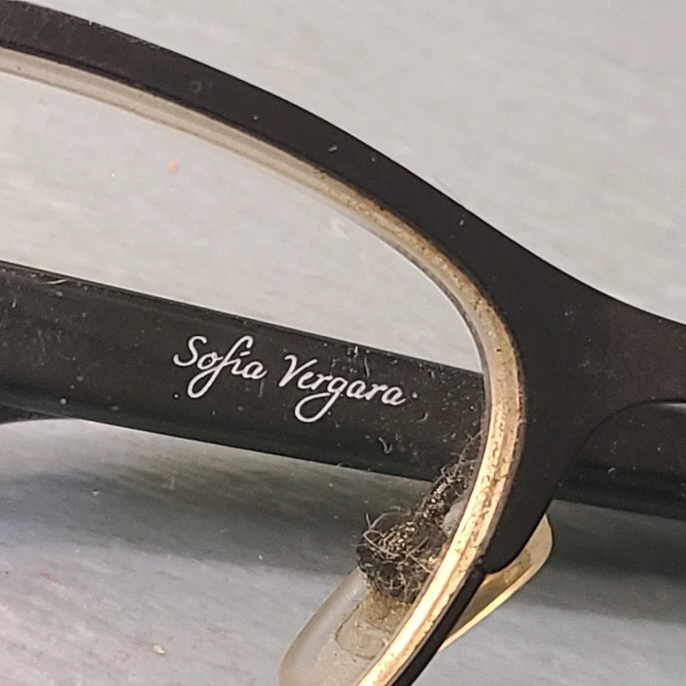 Sofia Vergara Mercedes Eyeglasses Women 51-18-135 Black Cat Eye Frames Only